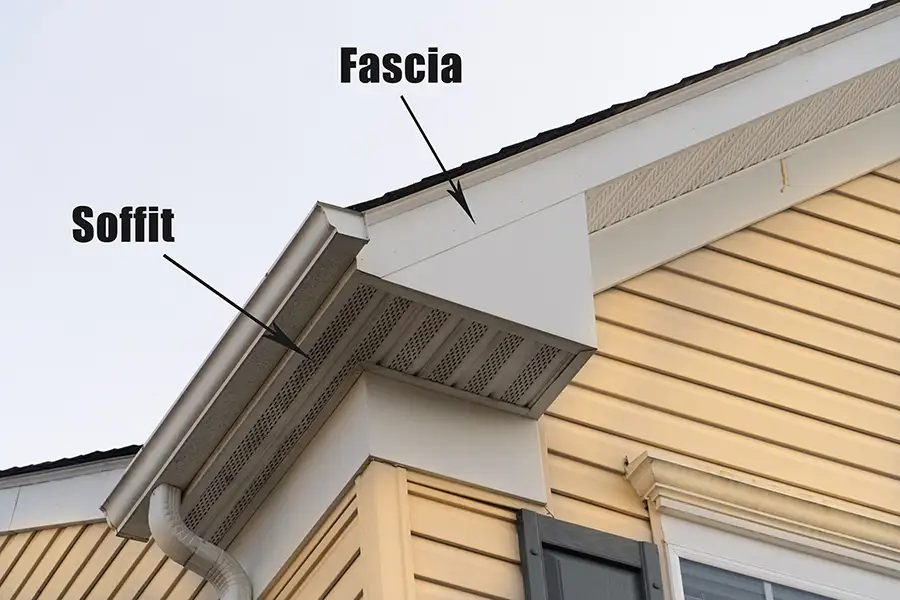 River Cities Seamless Gutters - soffit & fascia of home - Granite City, IL Metro East